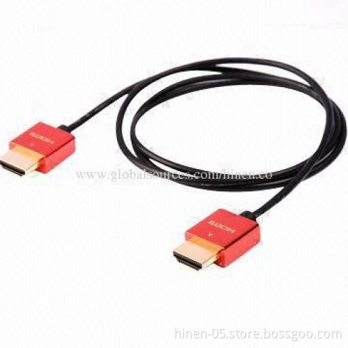 HDMI® Cable with Gold-plated Connector, 1,080 Pixels Resolution